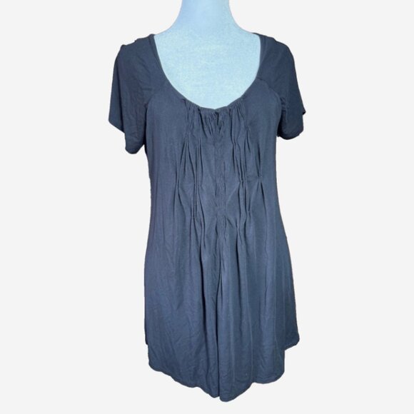 Coldwater Creek Black Ruched Long Top Blouse Tunic M - Picture 7 of 7